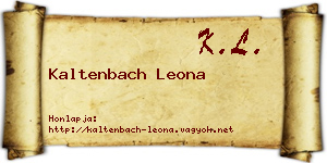 Kaltenbach Leona névjegykártya